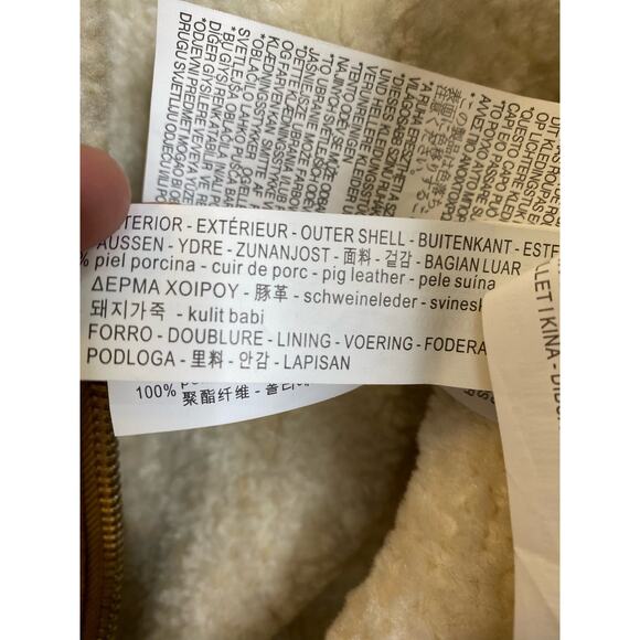 Zara Tan Suede Cropped Moto Jacket - Picture 7 of 9